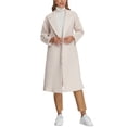 thumbnail image 2 of INSPIRE CHIC Women's Winter Notch Lapel Double-Breasted Mid-Length Long Coat S Beige, 2 of 5