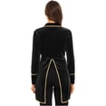 thumbnail image 3 of TiaoBug Women's Velvet Tailcoat Circus Ringmaster Costume Swallow-Tailed Blazer Jacket Coat, 3 of 7