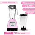 thumbnail image 1 of Licuadora Bartech 750W 10 Velocidades Vaso Vidrio 1.2L y Plástico 2L Alta Potencia Rosa, 1 of 1