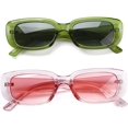 thumbnail image 2 of Gafas de sol retro TUNC 4 piezas cuadradas rectangulares pequeñas UV400, 2 of 5