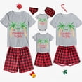 thumbnail image 3 of Pijamas familiares a juego de Navidad, conjuntos de Pijamas cortos grises, en julio de 2023, 3 of 3