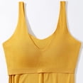 thumbnail image 4 of Tank Tops for Women Round Neck Camisole Built In Bra Basic Wirefree Sleeveless Womens Cami Yellow M, 4 of 7