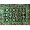 thumbnail image 1 of Ahgly Company Machine Washable Indoor Rectangle Persian Turquoise Blue Traditional Area Rugs, 2' x 5', 1 of 4