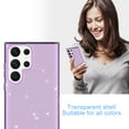 thumbnail image 6 of ELEHOLD Cute Glitter Case for Samsung Galaxy S23 Ultra, Clear Glitter Sparkle Soft Shockproof Protection Slim Thin Anti-Yellowing Phone Cover for Women Girls - 6.8 inch,Purple, 6 of 6