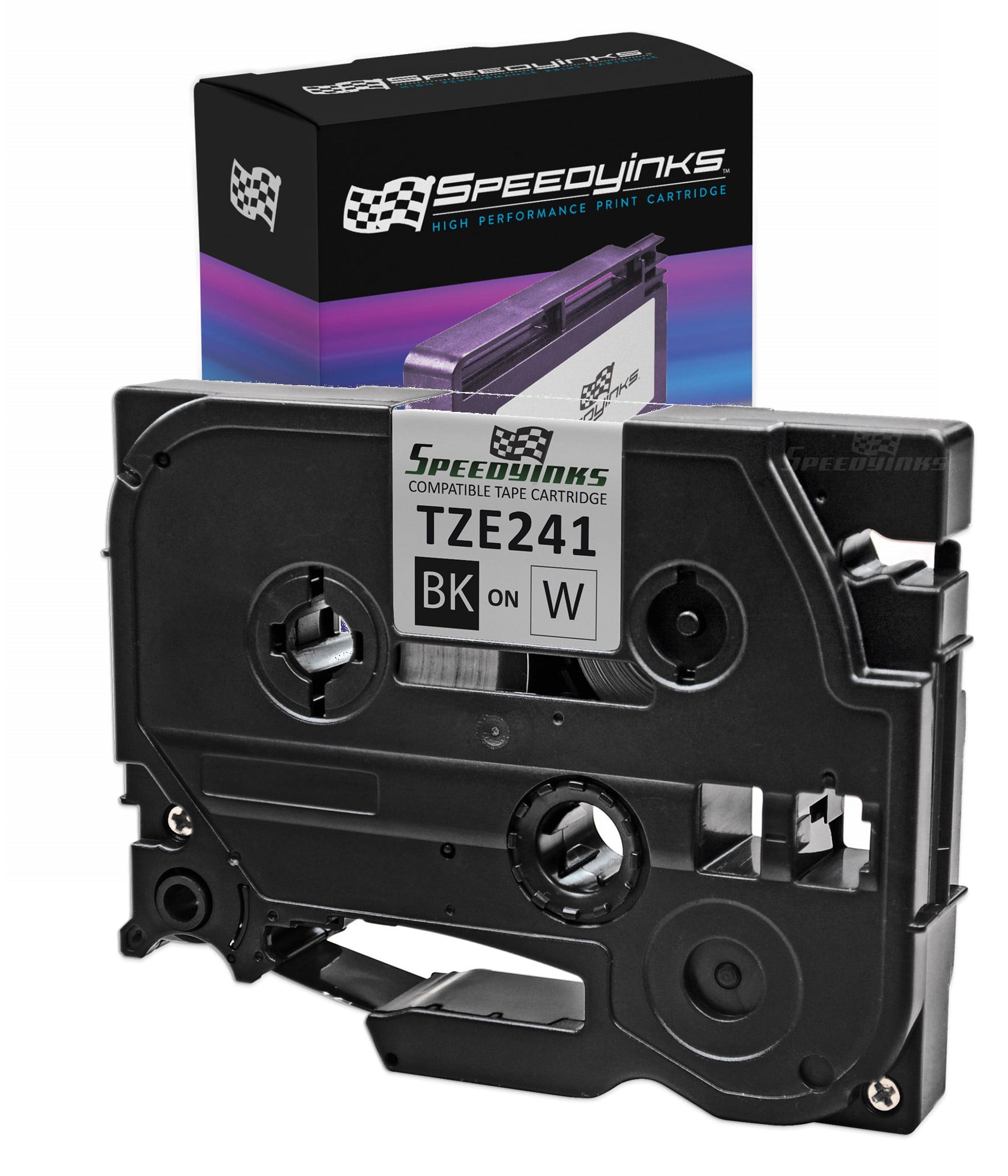 Speedy Compatible Label Tape Cartridge Replacement for TZe241 0.7 in