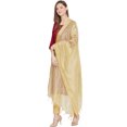 thumbnail image 3 of eloria Plain Beige Woman's Indian Ethnic Chunni, Dupatta, Stole, Scarf Shawl Wrap, 3 of 4