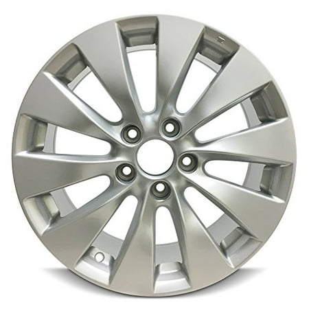 New 17x7.5 Honda Accord (13-15) 5 Lug 10 Spoke Alloy Rim Silver Full Size Replacement Alloy