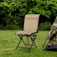 thumbnail image 5 of Hunting Chair, 360°Swivel Hunting Blind Chair, 330LBS Capacity, Folding Silent Deer Hunting Chair Without Armrest, Portable Ground Blind Chair with Carrying Strap for Fishing, Camping, Balcony, Brown, 5 of 5