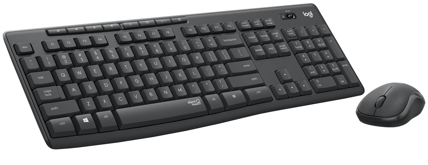 Ensemble sliencieux clavier et souris sans fil Logitech MK295 - Graphite
