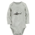 thumbnail image 2 of iDzn Danger Will Bite Funny Rompers, Newborn Baby Unisex Bodysuits, Infant Animal Shark Graphic Jumpsuits, Toddler Kids Long Sleeve Oufits (Pink, 6-12 Months), 2 of 5
