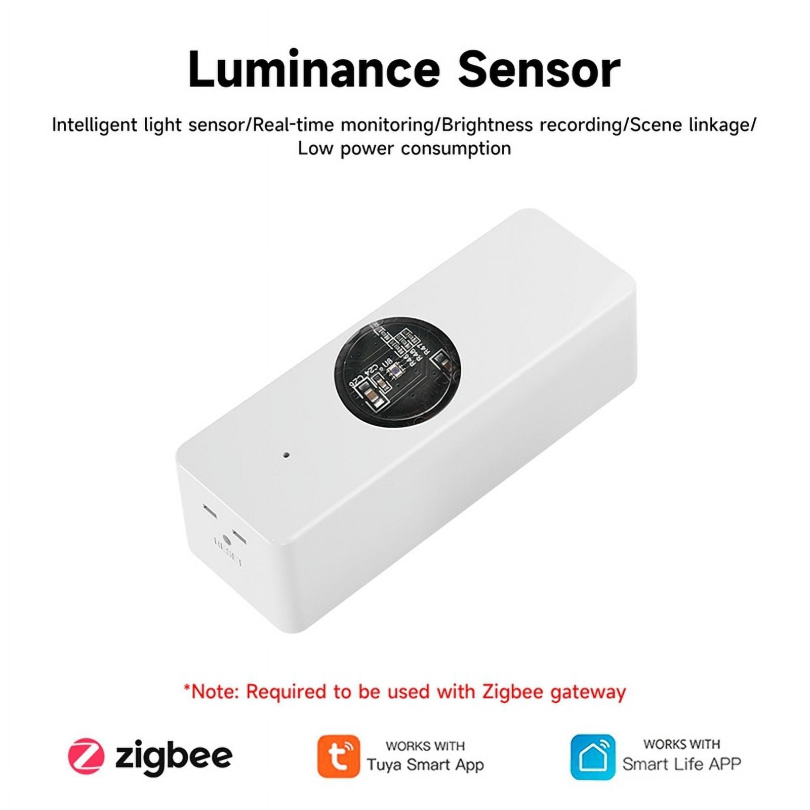 2X Tuya ZigBee Light Sensor Luminance Sensor Beam Sensor Real-Time Luminance Detection Smart Home Automation App Control