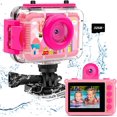 thumbnail image 1 of WANGLILILI Kids Camera- Kids Rotatable Camera Gift-180 Waterproof 20MP Kids Underwater Shockproof Camera，Children Digital Action Camera-Best and Birthday Gift for 3-14 Year Old(Pink) WANGLILILI Digital Camera, 1 of 1