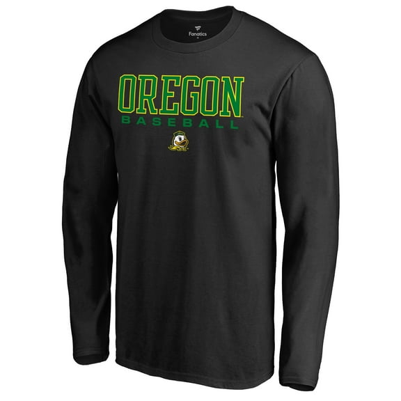 Men's Black Oregon Ducks Team Unity Baseball Long Sleeve T-Shirt