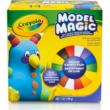 Crayola Model Magic Deluxe Variety Pack (14 Packs), Kids Air Dry Clay, Modeling Clay Alternative, Kids Craft Supplies, 7oz