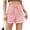 Pink, variant on Bloomae Denim Shorts for Women Casual Drawstring Stretchy Elastic High Waist Comfy Short Jeans Lightweight Frayed Hem Summer Hot Pants with Pockets Black XL