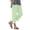 Mint Green, variant on SwiftWear Women's Cotton Linen Straight Leg Pants Elastic Waist Casual Ankle Cropped Trousers with Pockets Stretch Pull On Comfy Pants