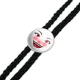 thumbnail image 2 of Happy Vampire Girl Smiling Face Western Southwest Cowboy Necktie Bow Bolo Tie, 2 of 3