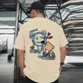 thumbnail image 2 of kpoplk Men's T-Shirt Big and Tall Relaxed Fit Short Sleeve Crew Neck Soft Cotton Casual Summer Tee Top Size XXXL,Beige, 2 of 7