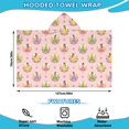 thumbnail image 2 of Floral Fairy Princess Pattern Hooded Bath Towel，50"x30" for Ages 3 To 12 Kids, Quick Dry Lightweight Soft Microfiber Hood Beach Towel Cover Up for Kids, 2 of 7