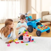 Jaxpety 6V Ride on ATV for Toddlers, Kids 4 wheelers for 18-36 Months, Ride-on Toy with Trailer, Music, Safety Belt