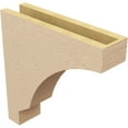 thumbnail image 5 of 4"W x 16"D x 16"H Thin Moab Rough Cedar Woodgrain TimberThane Corbel, Primed Tan, 5 of 6