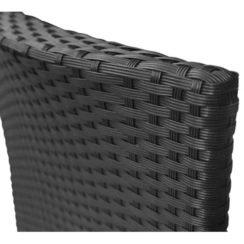 Kepooman Outdoor Patio Stackable Rattan Wicker Club Chairs Set with Cushions, Set of 2, Black Kepooman Outdoor Patio Stackable Rattan Wicker Club Chairs Set with Cushions, Set of 2, Black