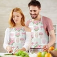 thumbnail image 3 of Pioneer Flower Floral Print Pattern Apron for Women and Men, Cotton Linen Waterproof with Pockets, Adjustable, 33x27 Inch for Kitchen, Gardening, BBQ, Salon, 3 of 6