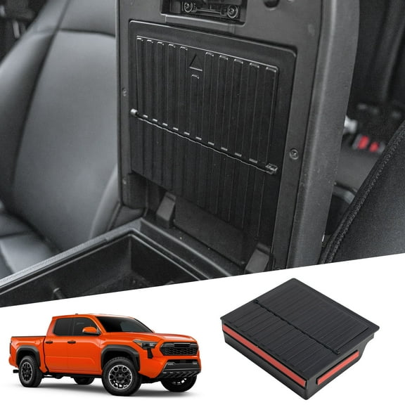 Center Console Hidden Storage Box for 2024 2025 Toyota Tacoma Secret Organizer Compartment ABS Console Insert Tray for 2024 Tacoma Accessories