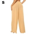 thumbnail image 4 of Pantalones de Playa Soidarity para Mujer Ropa de Playa Color Sólido Cómoda Suelta Albaricoque S, 4 of 6