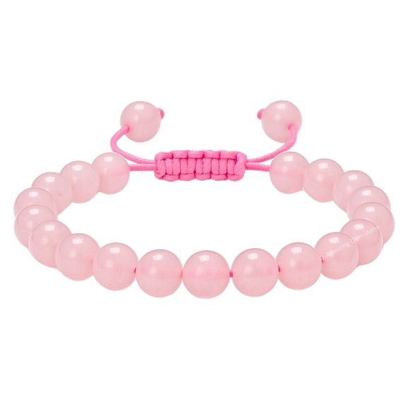 Rose Quartz Crystal Bracelet - 8mm Beaded Bracelet and Healing Stones