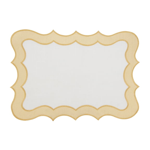 Saro Lifestyle Elegant Scallop Edge Placemat (Set of 4)