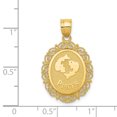 thumbnail image 2 of Collier Ovale en Or Jaune 14k Poissons Zodiac Pendentif Poisson, 2 of 6