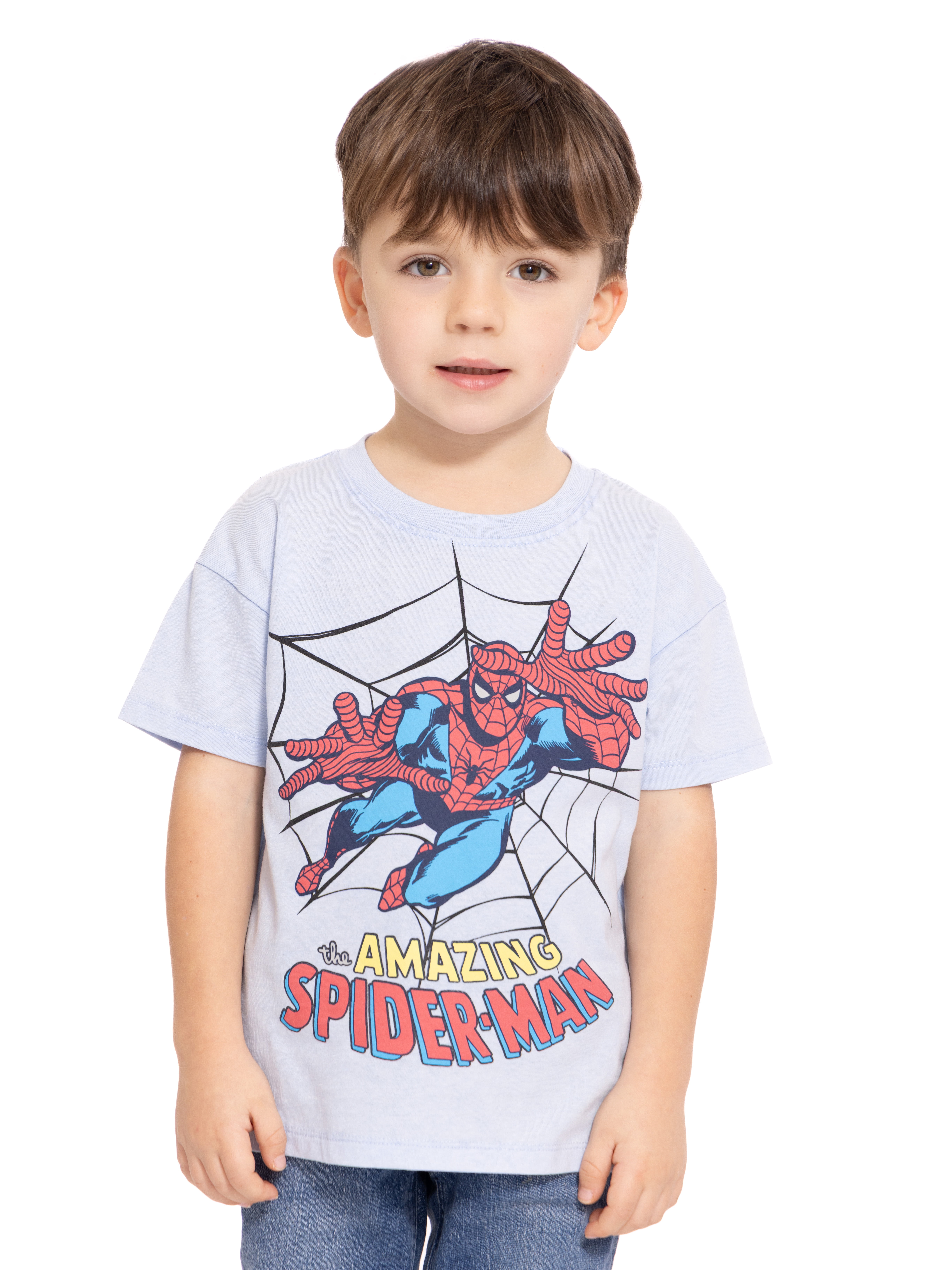 Marvel Spider-Man Toddler Short Sleeve Graphic Crewneck Tee, Sizes 12M-5T
