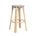 thumbnail image 4 of Butler Specialty Company Tabouret de Bar Rond en Rotin Tobias 30 Pouces - Point Gris et Blanc, 4 of 7