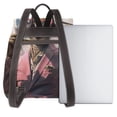 thumbnail image 3 of Cauagu Stylish Kangaroo In Suit Print Women's PU Leather Backpack,Fashion Multipurpose Design Handbag Stylish Purse Ladies Shoulder Bags Travel Backpack, 3 of 4