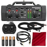Marantz Professional PMD-602A 2-channel DSLR Audio Interface with Samson Closed-Back Headphones and Deluxe Accessory Bundle
