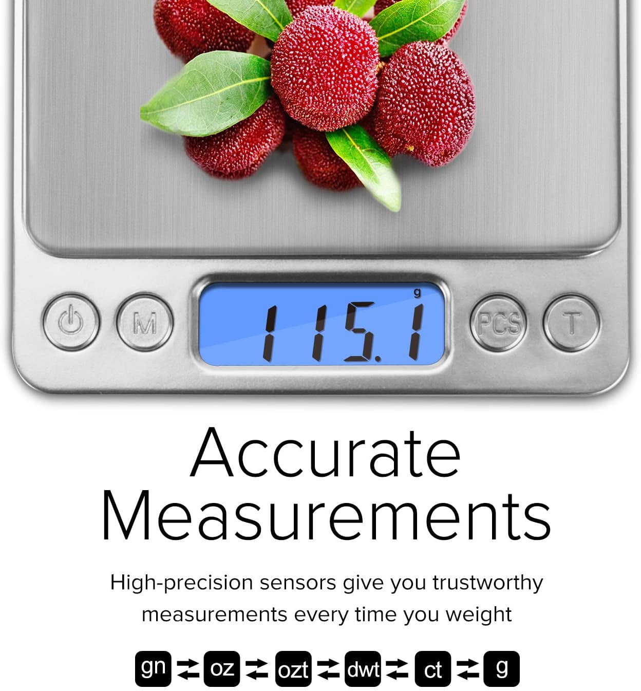 GRAM PRES Food Kitchen Scale Digital Weight Grams and Oz with IPX6