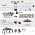 thumbnail image 4 of COBIZI 10x20 Pop up Gazebo Tent, Canopy Tents for Parties, 3 Adjustable Height Settings, 240 Sq. Ft. Large Outdoor Pop Up Patio Gazebos, Shelter with Net for Backyard, Lawn, Deck, Dark Gray, 4 of 9
