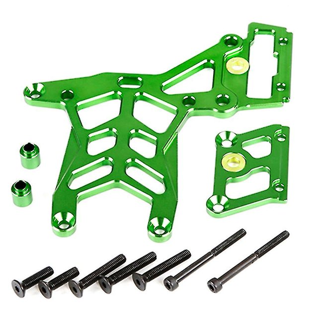 Placa de piso trasera de metal para coche Rovan Km Hpi Baja 5b 5t 5sc Rc, verde