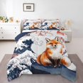 thumbnail image 1 of YST Watercolor Fox Comforter Set, Woodland Animal, King Size, 1 of 6