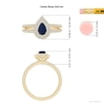 thumbnail image 4 of ANGARA Natural Split Shank Pear Sapphire and Diamond Double Halo Ring in 14K Yellow Gold for Women (Size-6x4mm) | September Birthstone, Anniversary, Jewelry Gift for Women | Natural Sapphire Ring, 4 of 8