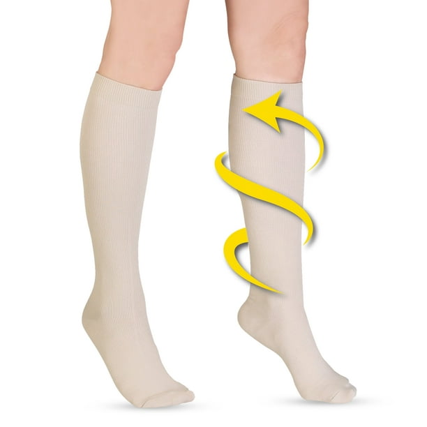 Unisex Medical Varicose Veins Socks Compression Stocking Below Knee Open  Toe 23-32mmHg Help Blood Circulation Anti-Fatigue for Women&Men