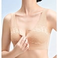 thumbnail image 4 of Stamzod Tshirt Bras for Women Front Closure Push Up Bra Seamless Lace Bralette No Underwire Everyday Bras, 4 of 9