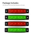thumbnail image 6 of Boat Navigation LED Lighting Kit - 4 Pieces Green Red High Bright 6-LED Boat Bow Stern Light Waterproof Port Starboard Light for Sailboat, Pontoon Boat & Kayak, 6 of 6