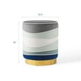 thumbnail image 2 of Modway Ribbon Round Performance Velvet Ottoman in Multicolored, 2 of 7