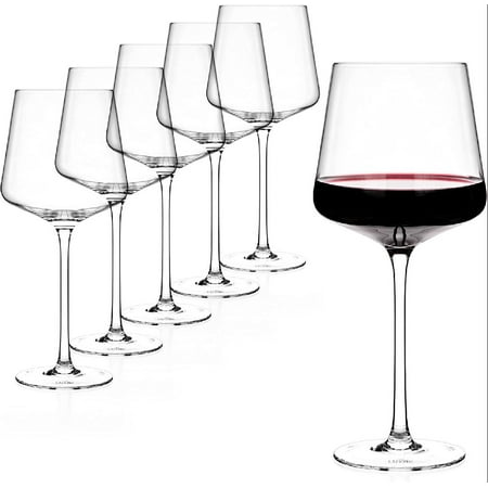 

- Crystal Wine Glasses Set 6 15.3 fl. oz - Small Red White Wine Glasses - 100% LeadFree Glass - 450 ml