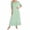 Green, variant on Women Nightgown Nightshirts Off The Shoulder Short Sleeve Ruffle Hem Pajamas Dress Front Tie Long Pj Dress