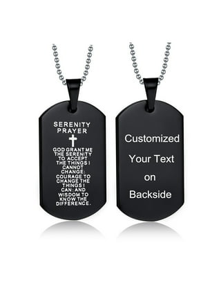 Personalized Camouflage Military Pendant Necklace Hip Hop Dog Tag Chain Men and Women Stainless