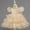 Yellow, variant on Girls Cute Party Dress Fashion Flowy Ruffle Mesh Layered Puff Sleeve Princess Dresses Bow Back Crewneck Ball Gown