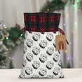 thumbnail image 5 of Rocae Cool Dog Print Christmas Drawstring Linen Gift Bag with Drawstrings Treat Bag Goody Present Bags for Christmas Party Favor, 5 of 8